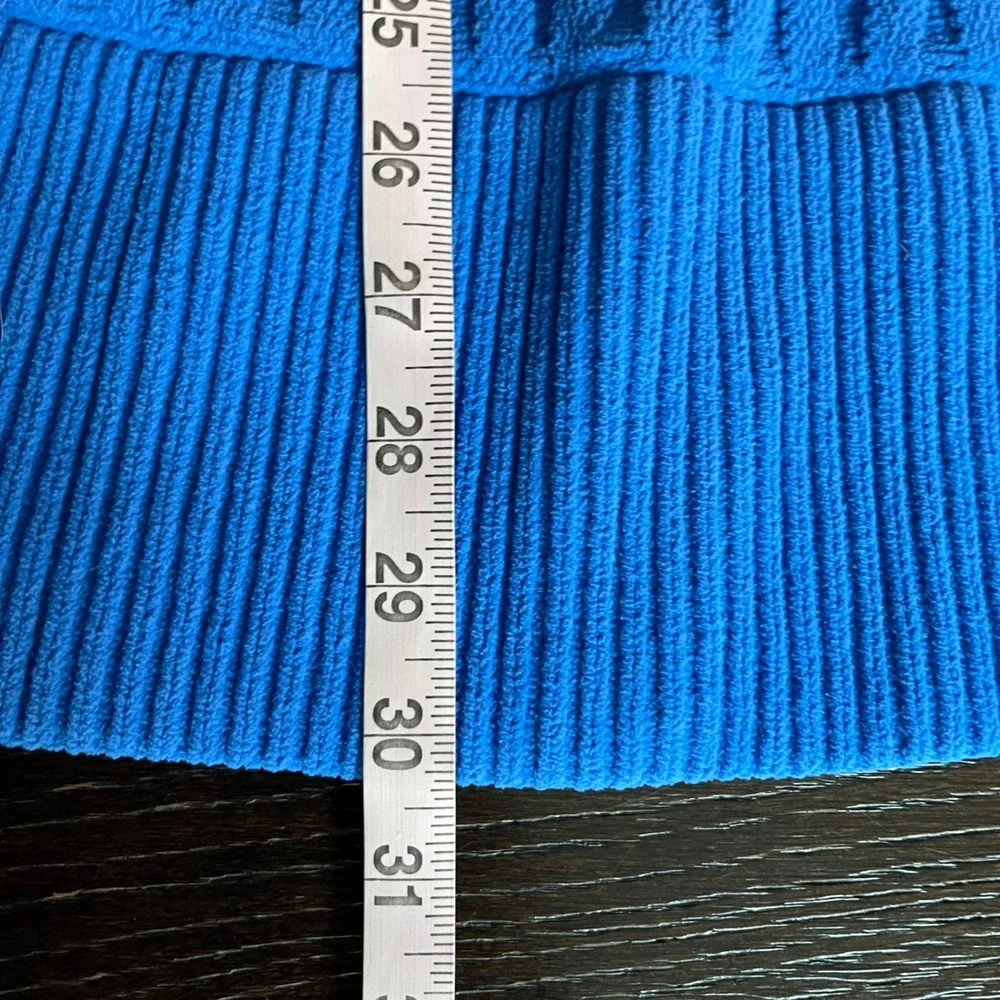 Lululemon Oversized Ribbed Turtleneck Sweater Womens XS‎ Blue Cozy Athleisure